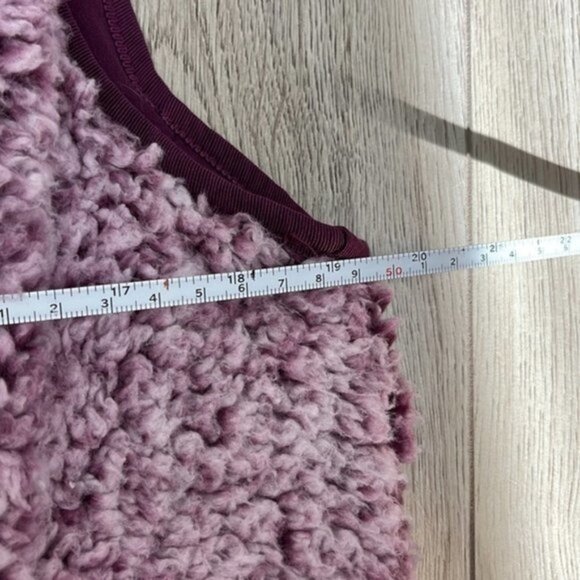 GreenTea Purple & White Sherpa Vest Size M - Picture 9 of 10